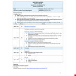 Leadership Meeting Agenda example document template