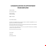 Congratulation letter for new position example document template 
