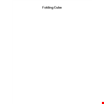 Folded cube Template example document template