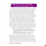 School Library Development Plan example document template