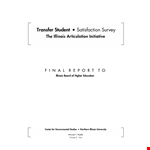 Transfer Student Satisfaction Survey example document template