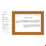 Create Your Own Stock Certificate | Easy to Customize Template example document template