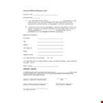 Create a Dynamic Media Release with Our General Media Release Form Template example document template 