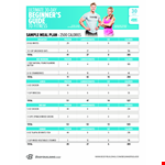 Fitness Meal Plan Template example document template