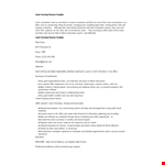 Junior Secretary example document template