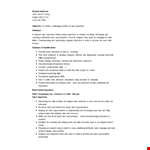 Retail Sales Supervisor Resume example document template