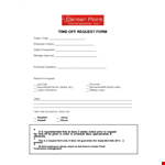 Time Off Request Form Template - Streamline Leave Management and Save Hours example document template