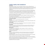 Employee Handbook Template - Create a Comprehensive Handbook for Your Company's Employees example document template