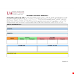 Logic Model Template | Create Effective Project Worksheets & Programs example document template