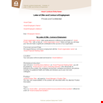 Employment Offer Letter with Leave Policy example document template 