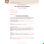 Employment Offer Letter with Leave Policy example document template