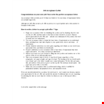 Accepting Offer: Job Acceptance Letter and Terms example document template