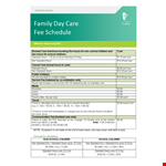 Family Daycare Template - School with Standard Hours example document template