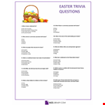 Easter Trivia example document template 