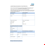 Referral Form Template for Patients with Diabetes - Request and Share Information example document template