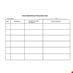 Children's Chart example document template