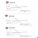 Rent Receipt Sample Template example document template