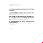 Create a Powerful Jury Duty Excuse Letter Template for Hardship & Excusal example document template