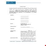 Agreement & Letter of Intent for Purchase - Buyer & Seller Terms example document template
