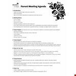 Parent Meeting Agenda for Troop Girls - PDF Meeting Program example document template