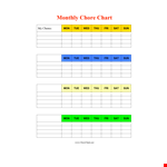 Monthly Chore Chart For Kids example document template