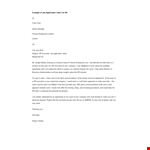 Example Of Job Application Letter For hr example document template