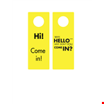 Creative Door Hanger Template | Customize in 𝗡𝗼 𝗧𝗶𝗺𝗲 | Free Download example document template