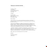 Thank You Email Template for Interview | Systems Position Interview Thank You Note example document template 