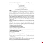 Project Management Literature Review Example example document template