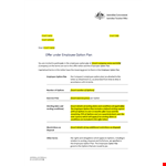 Offer Letter example document template