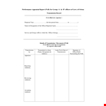 Performance Appraisal Report example document template