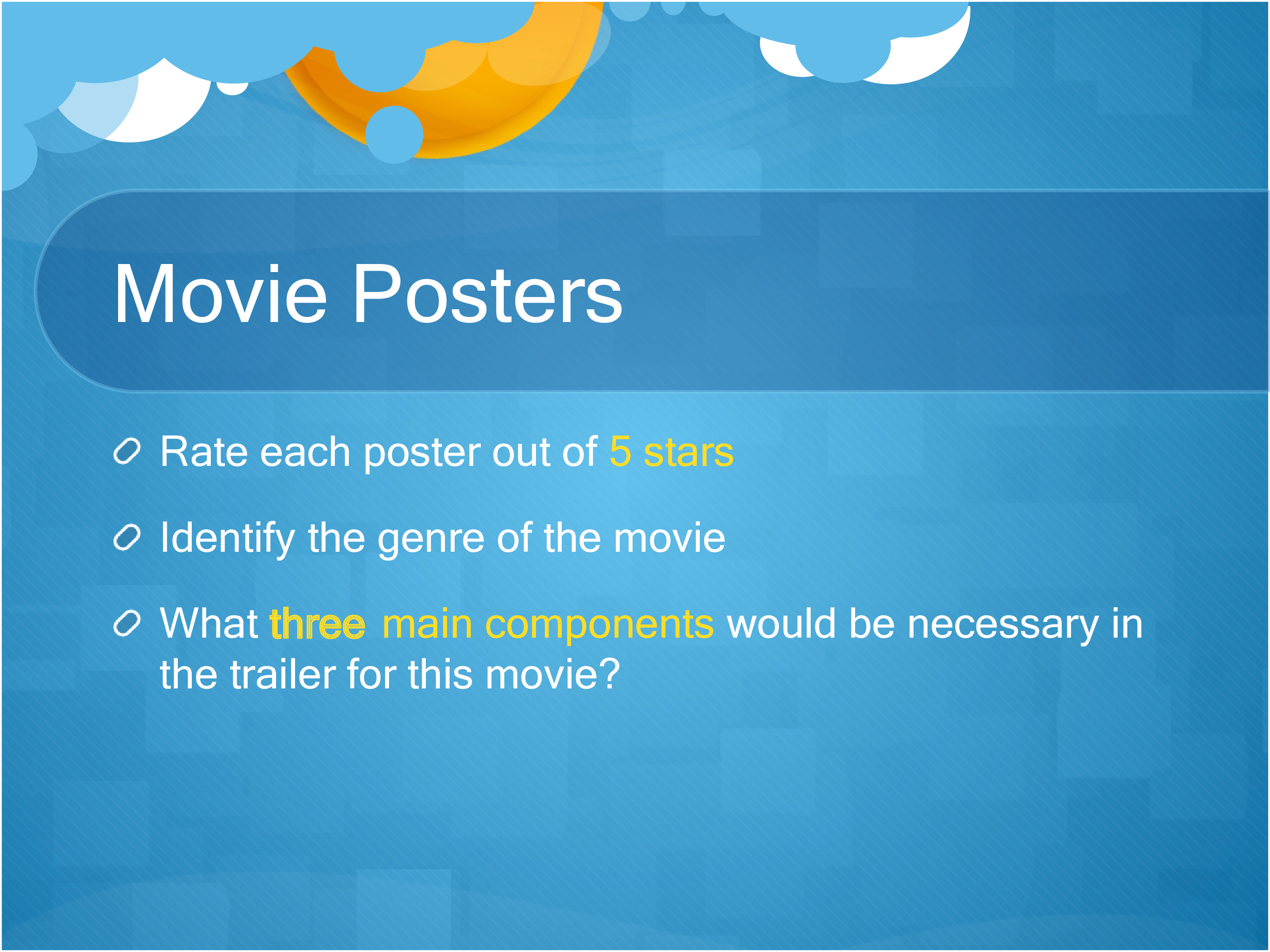 movie poster trailer powerpoint presentation example