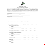 School Exit Interview Form example document template