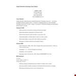 It Lecturer Resume example document template