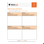Swotanalysisworksheet example document template