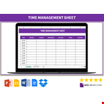 Time Management Worksheet example document template