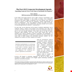 Corporate Development Agenda Tempalate example document template