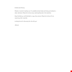 Acceptance of Interview Request | Professional Email to Recruiter example document template