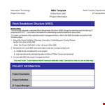 Download our Project Work Breakdown Structure Template for Efficient Level-wise Breakdown example document template