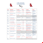 Spring Break Schedule Template example document template