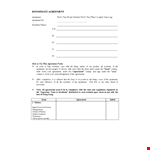 Roommate Agreement Template - Cleaning, Others & Apartment Topics Suggested example document template