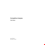 Streamline Your Search with our Competitive Analysis Template - Boost Website Functionality example document template