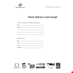 Hand Delivery example document template