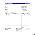 Invoice Template for Small Businesses example document template