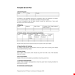 Event Planning Template - Details You Should Know About Facilities Given example document template