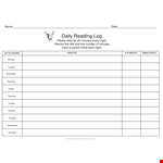 Track Your Child's Reading Progress with Our Easy-to-Use Reading Log Template | Monday Entries example document template