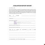 Evaluation Report Template example document template 