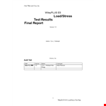 Optimize Your Sakai Performance with Expert Load Test & Database Testing example document template