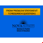 Craft a Winning Study with Our Problem Statement Template example document template