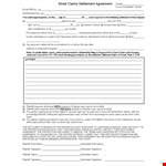 Settlement Agreement Between Parties | Court-Approved | For Plaintiff's Settlement example document template